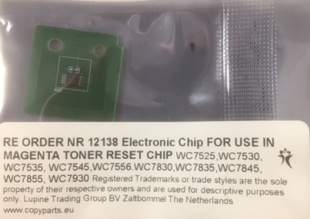 006R01515, LUPINE, TONER CHIP, MAGENTA, WC7830 - 12138